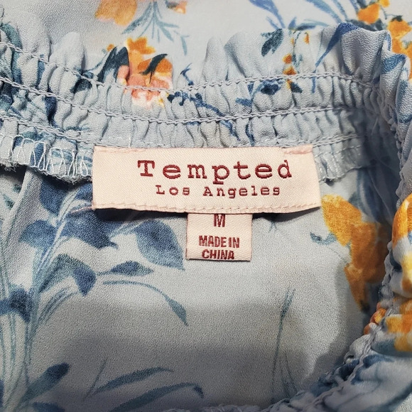 Tempted Women's Floral Ruffled Blouse M - Picture 4 of 6